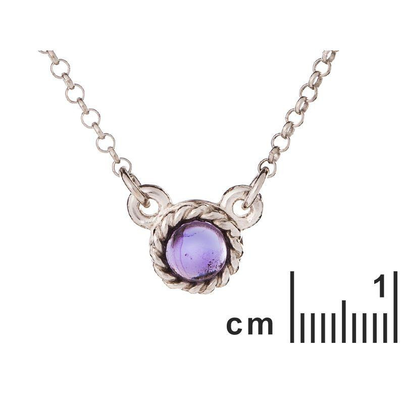 Collana tonda con ametista viola, per portare l'intensità — foto 2