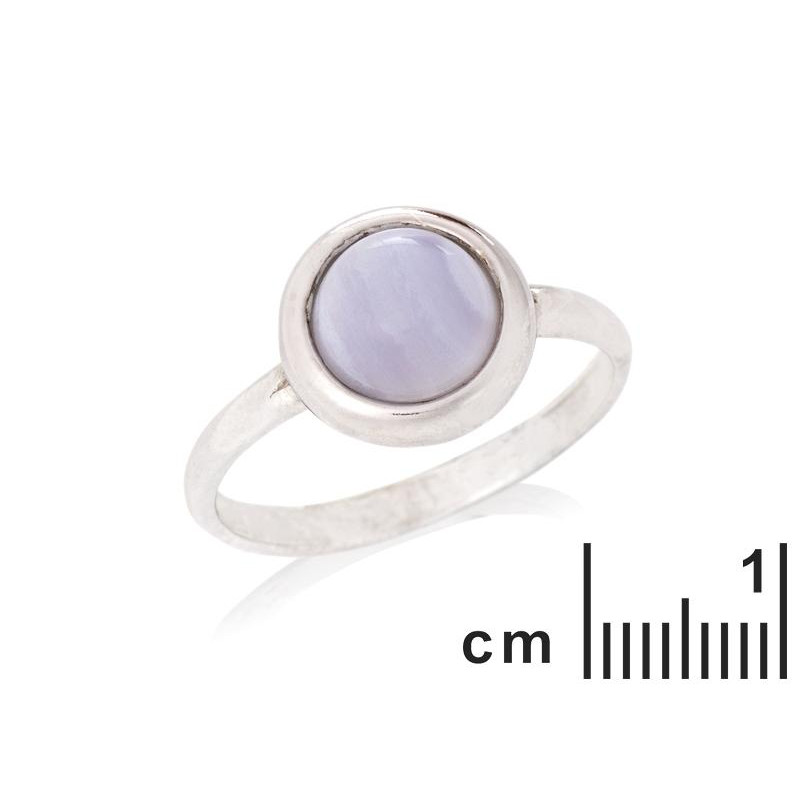 Anello agata tonda laccio blu, per custodire il tuo mistero — foto 2