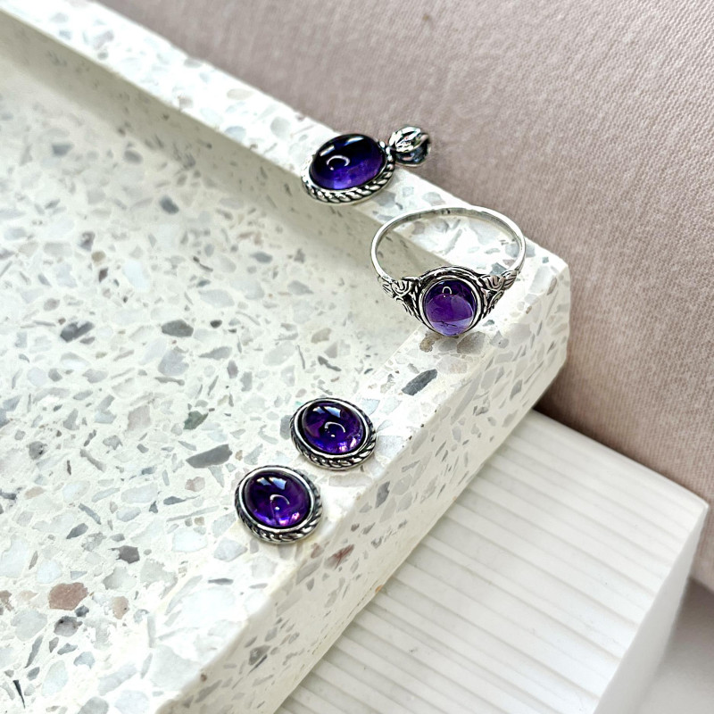 Anello ametista viola, per evocare l'essenza del cielo notturno — foto 3