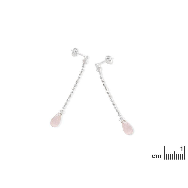 Orecchini quarzo rosa, per portare l'amore naturale — foto 2