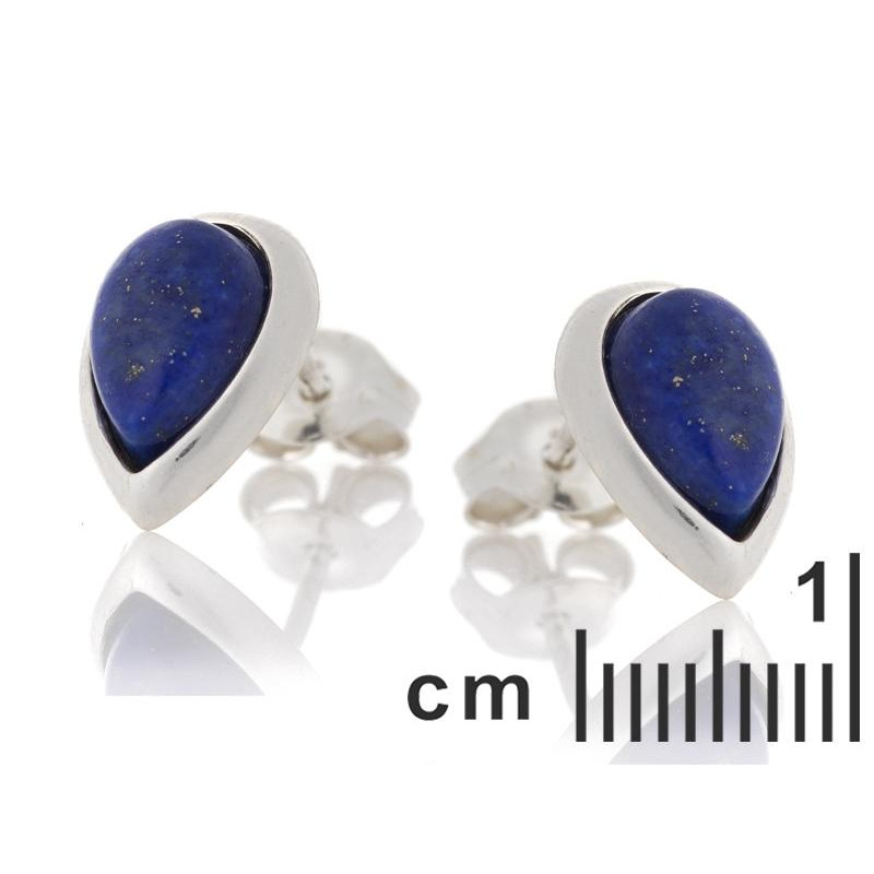 Orecchini in argento rodiato con lapislazzuli blu, per trovare la propria luce — foto 2