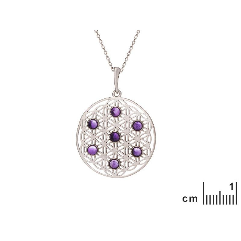 Ciondolo fiore della vita amethysto, per evocare l'eternità — foto 2