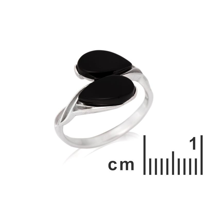 Anello goccia agata nera, ricordo indelebile — foto 2