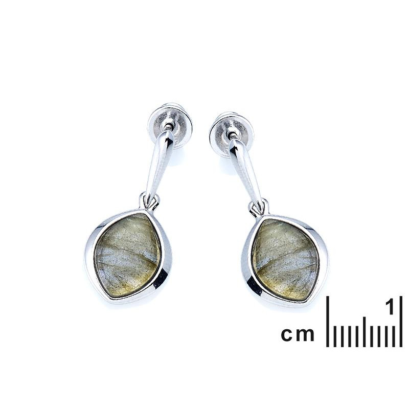 Orecchini pendenti Labradorite multicolore, per catturare luce e colore — foto 2