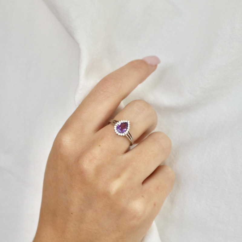 Anello Ametista e Zirconio, Per l'eleganza duratura — foto 3