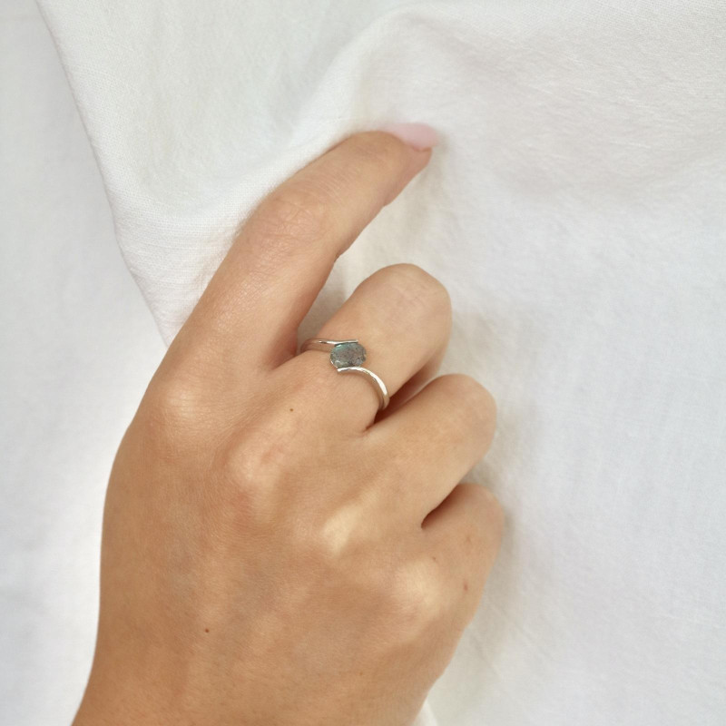 Anello labradorite multicolore, per portare l'essenza del tricolorismo — foto 3