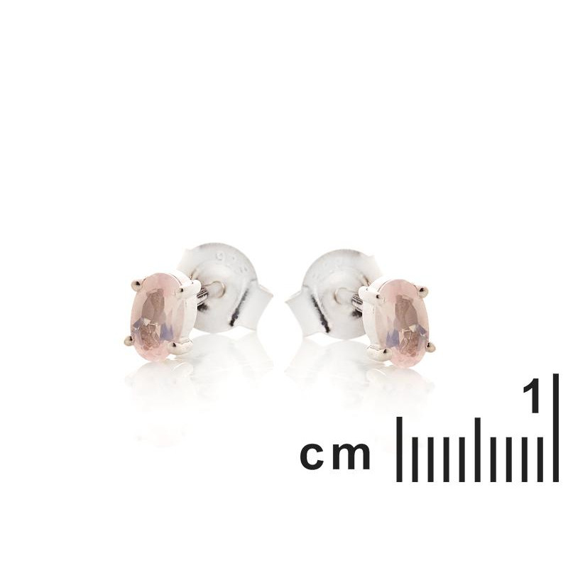 Orecchini in argento 925 rodiato con quarzo rosa naturale, per accendere la tua dolcezza — foto 2