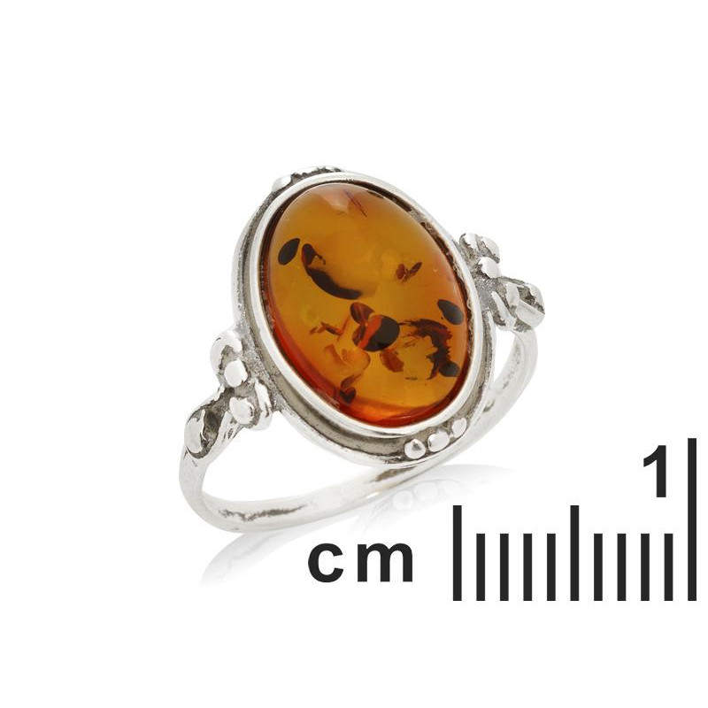 Anello ambra cognac Mar Baltico, ricordo del mare — foto 2
