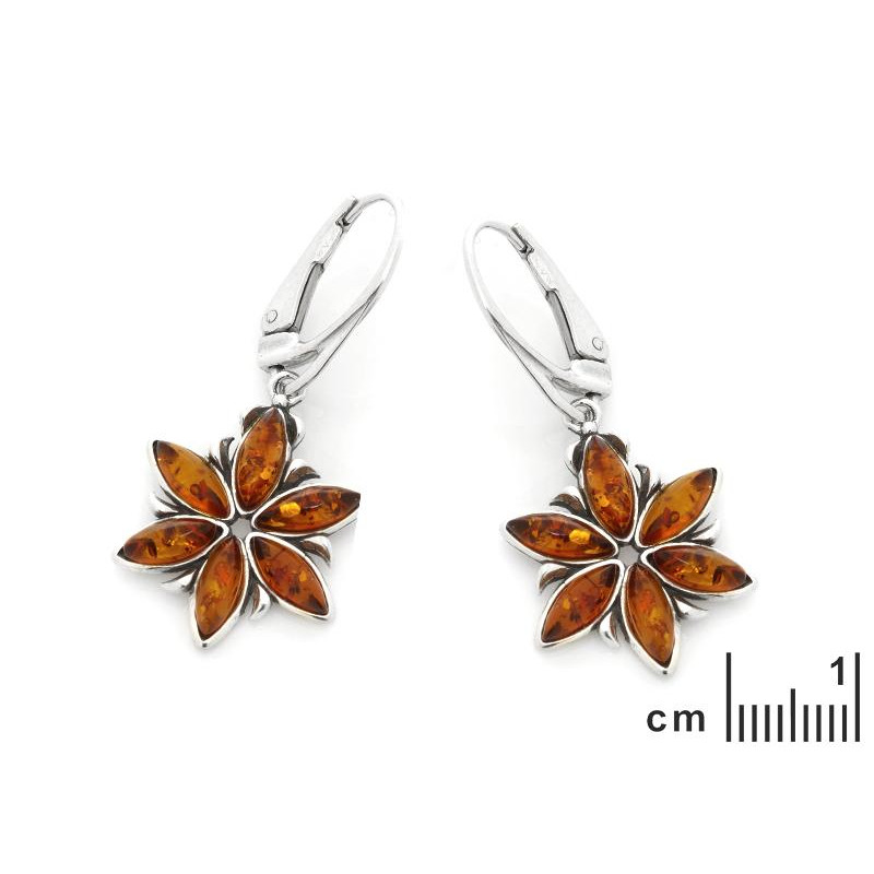 Orecchini fiore ambra cognac, per evocare i tuoi sogni — foto 2