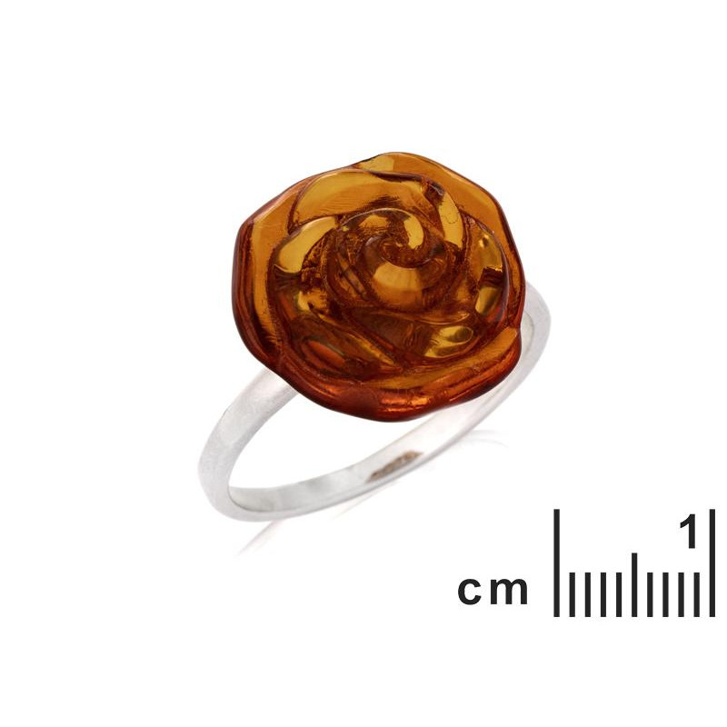 Anello fiore ambra cognac, per riportare i momenti migliori — foto 2