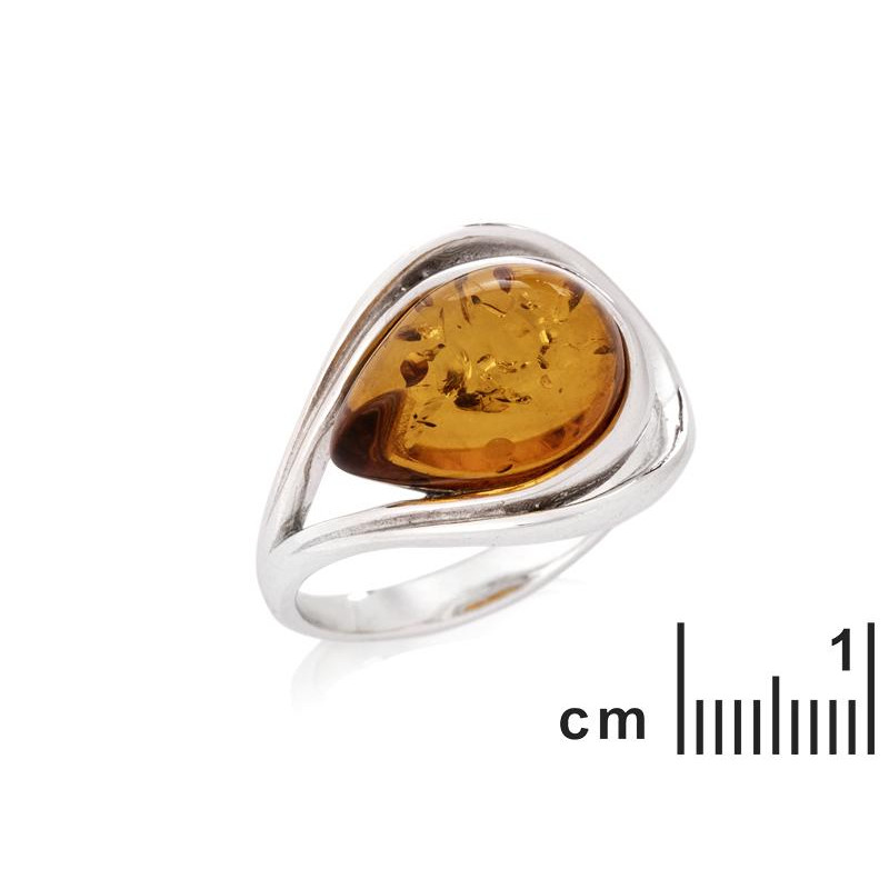 Anello ambra cognac, Mar Baltico, per raccontare storie — foto 2
