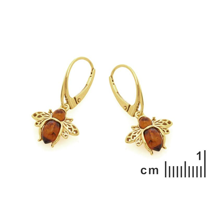 Orecchini api ambra cognac, per raccontare storie dolci — foto 2