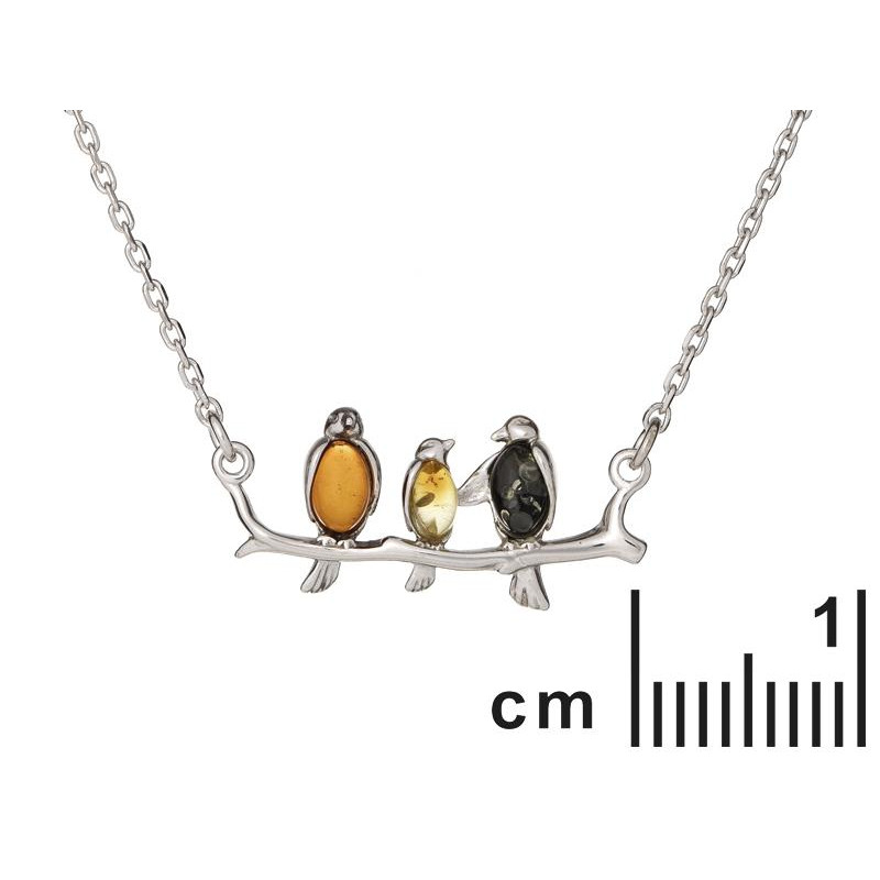 Collana uccello ambra multicolore, per condividere le ali del successo — foto 2