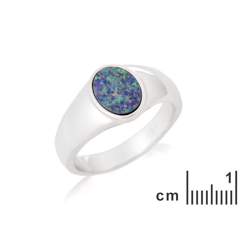 Anello sigillo con opale blu, per custodire i tuoi sogni — foto 2
