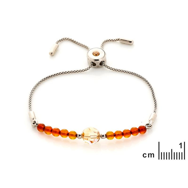Bracciale ambra e cristallo Swarovski, per evocare i tempi antichi — foto 2