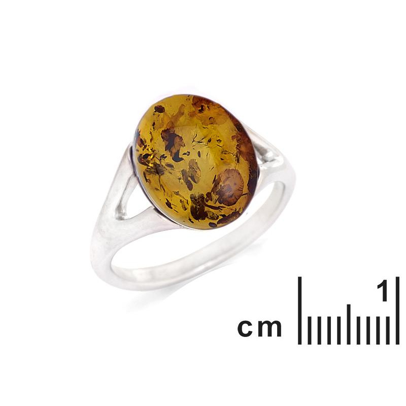 Anello in argento 925 e ambra naturale del Baltico, per illuminare ogni gesto — foto 2