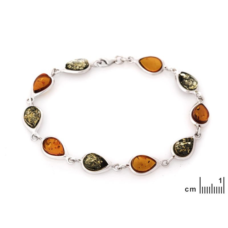 Bracciale ambra e argento, lunghezza 19 cm - per portare con te un tocco di eleganza — foto 2