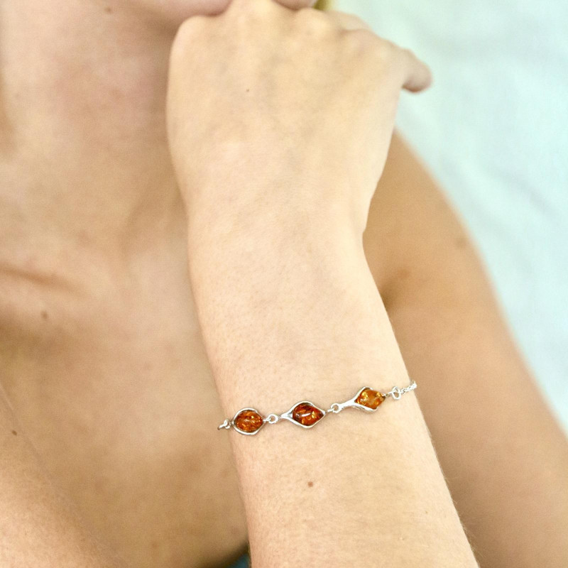 Bracciale ambra cognac, per raccontare storie — foto 2