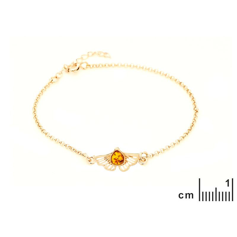 Bracciale Ginkgo con ambra, per onorare la natura — foto 2