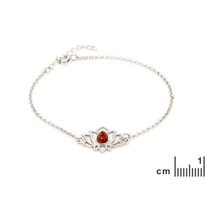 Bracciale Lotus ambra cognac, per evocare l'armonia — foto 2