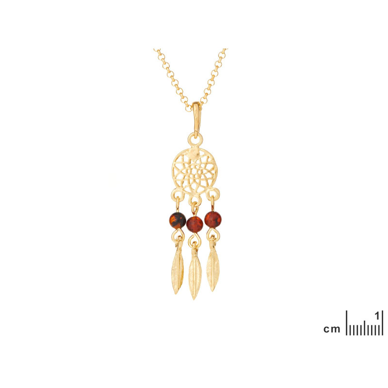 Collana acchiappasogni con ambra cognac, per conservare i tuoi più bei momenti — foto 2