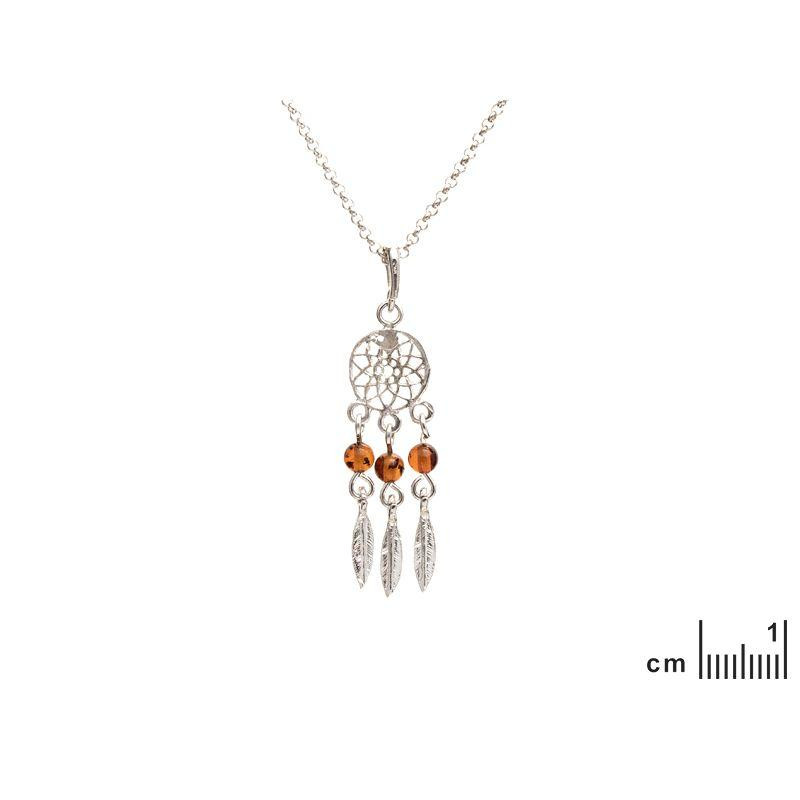 Collana acchiappasogni ambra cognac, per raccogliere i tuoi desideri — foto 2