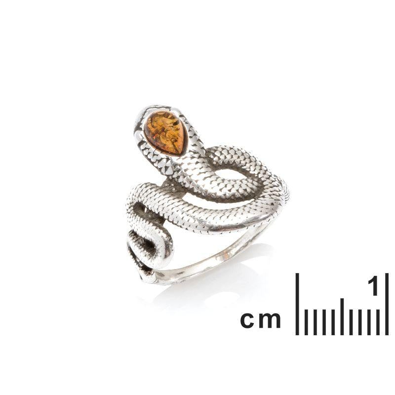 Anello serpente ambra cognac, per portare con te i tuoi ricordi — foto 2