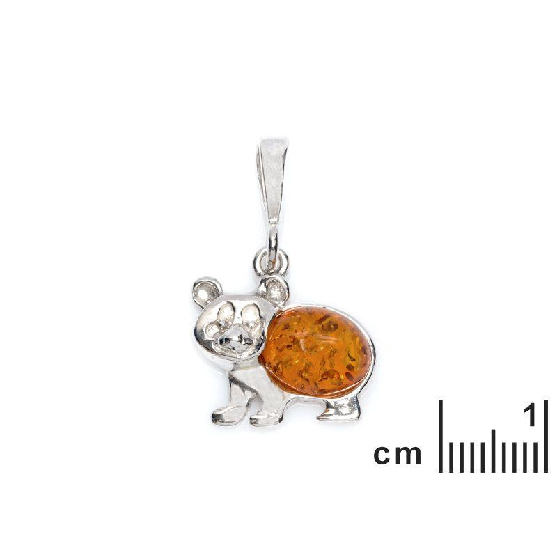 Ciondolo panda ambra cognac, per evocare la natura — foto 2