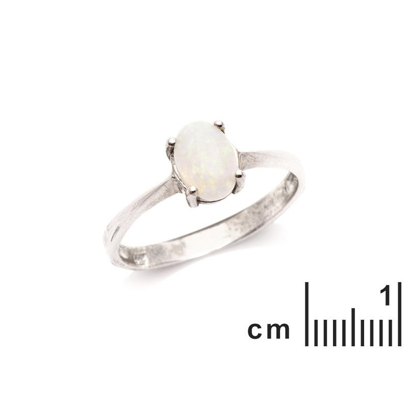 Anello opale bianco australiano ovale, per racchiudere l'essenza — foto 2