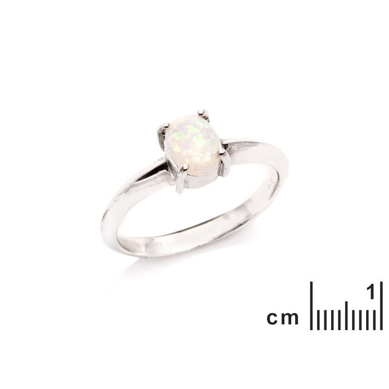 Anello opale bianco australiano ovale, per onorare la bellezza naturale — foto 2