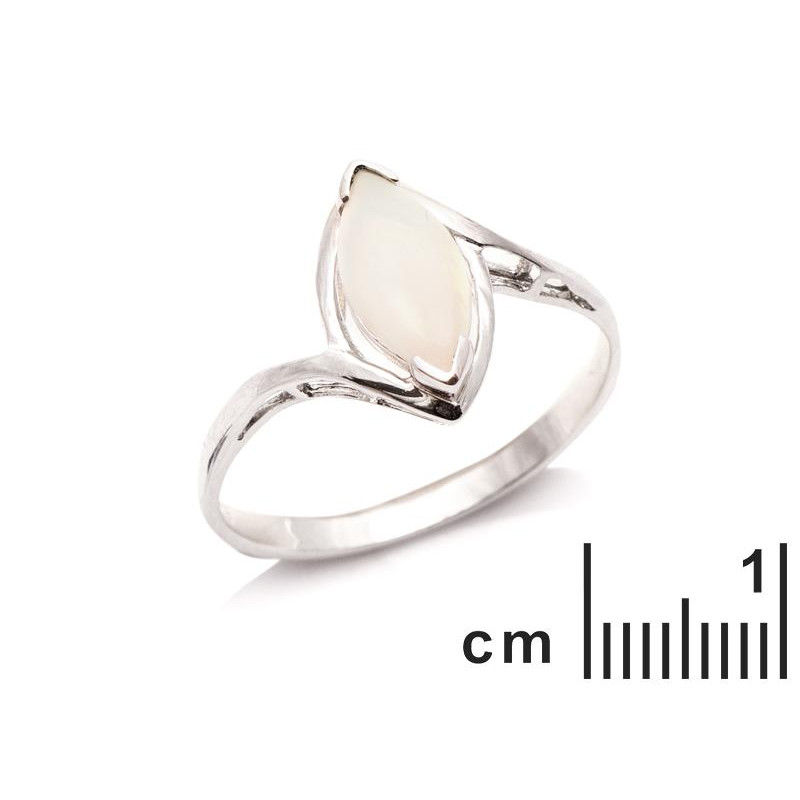 Anello opale navetta australiano bianco, per portare l'essenza della natura — foto 2