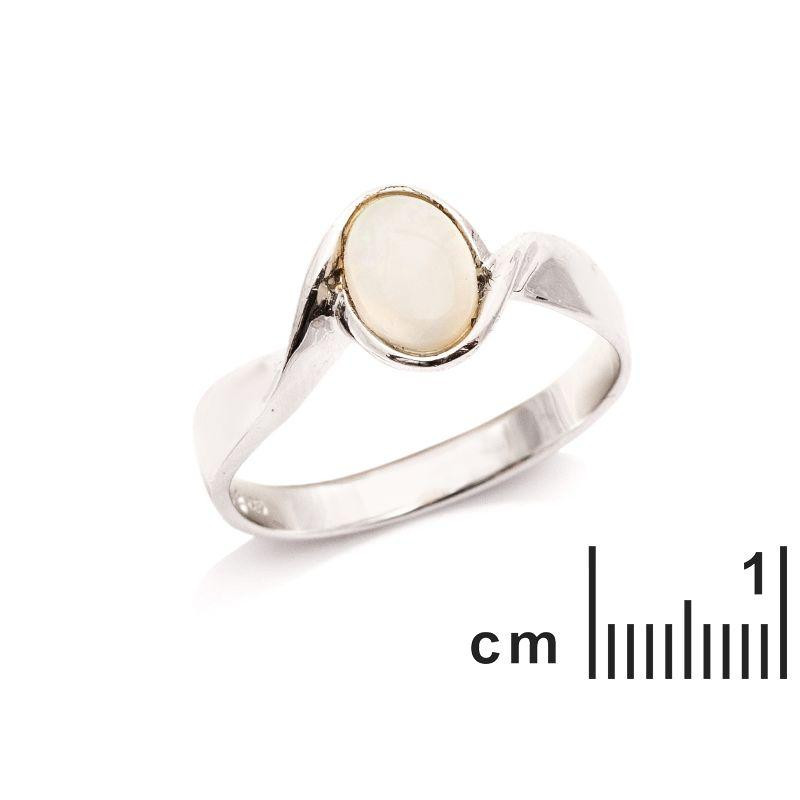 Anello opale bianco australiano ovale, per racchiudere il sole — foto 2
