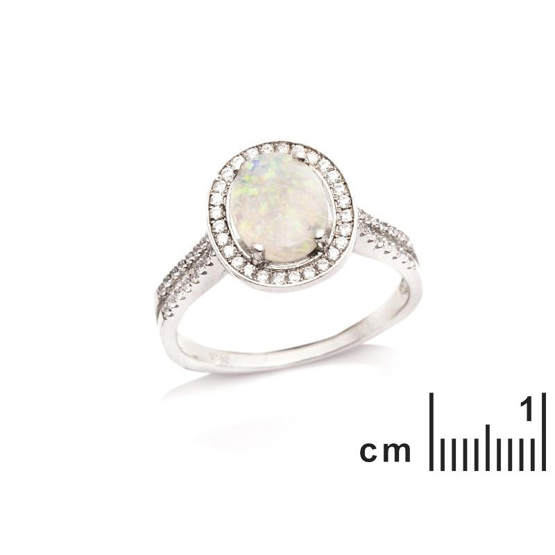 Anello opale ovale e zirconio, per raccontare storie — foto 2