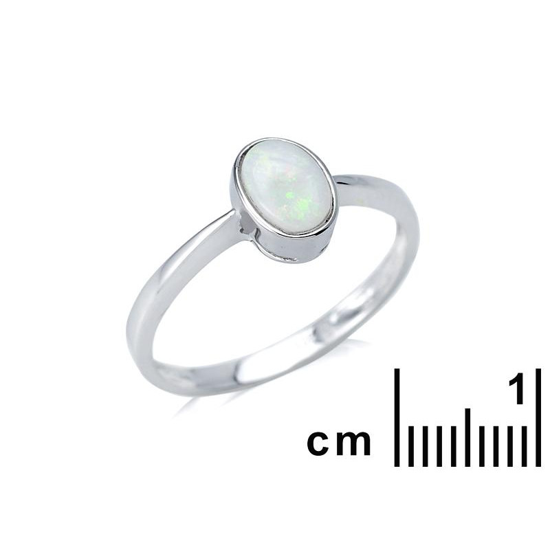 Anello opale bianco australiano ovale, per raccontare la tua storiA — foto 2