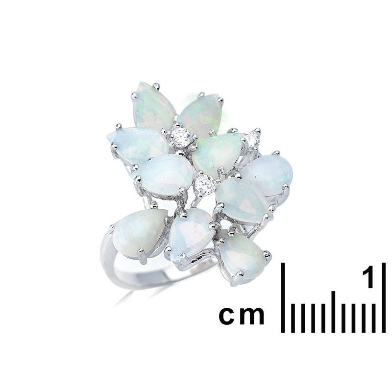 Anello opale goccia, zirconio, per evocare il dolce miele della natura — foto 2