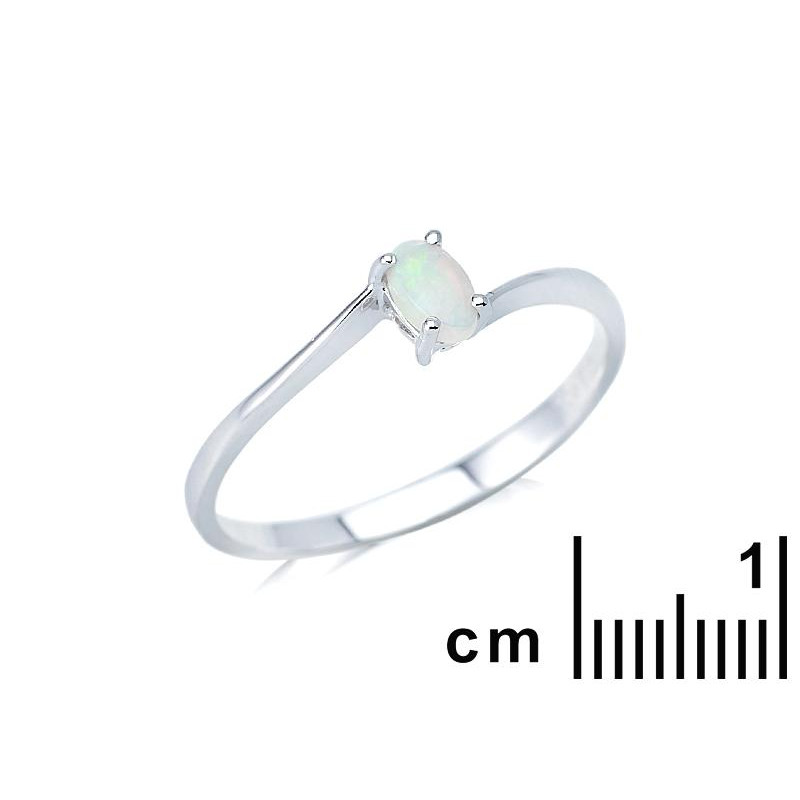 Anello opale bianco australiano ovale, per immortalare la bellezza — foto 2