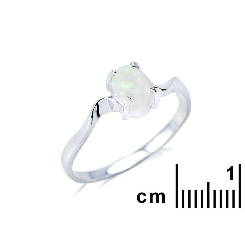 Anello opale bianco australiano ovale, per custodire il tuo spirito libero — foto 2