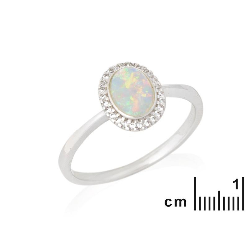 Anello opale ovale e zirconio, per preservare l'intrigo — foto 2