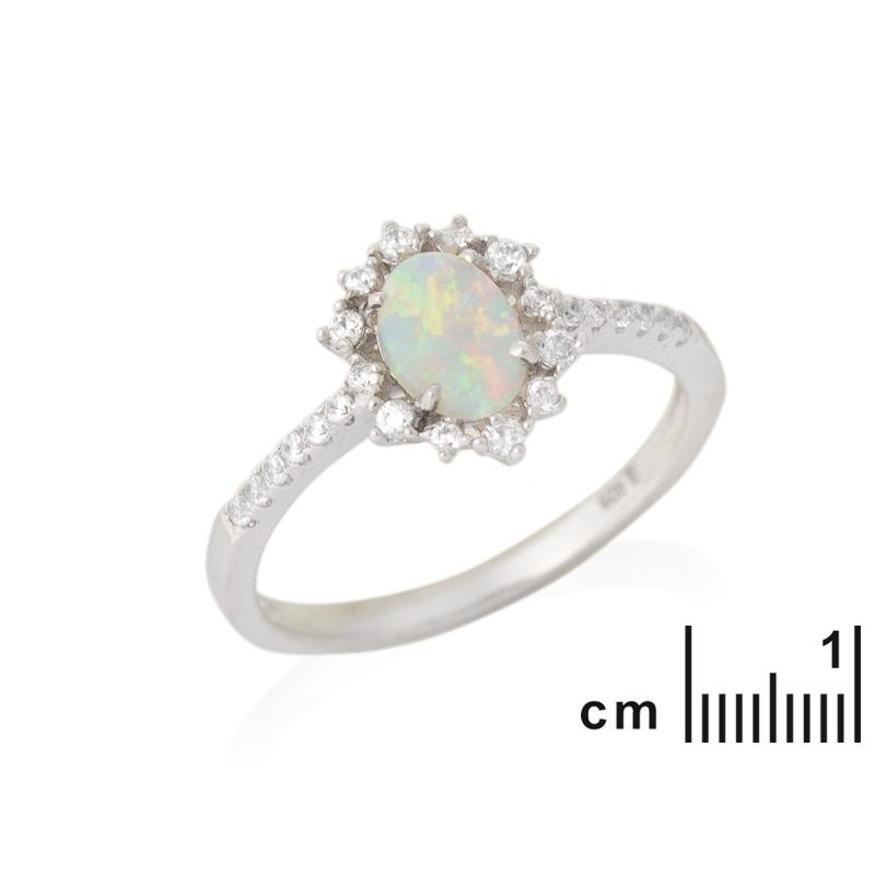 Anello opale goccia, zirconio, per evocare l'essenza — foto 2