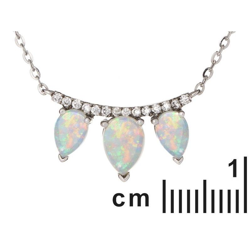 Collana opale navetta e zirconio, per raccontare storie — foto 2