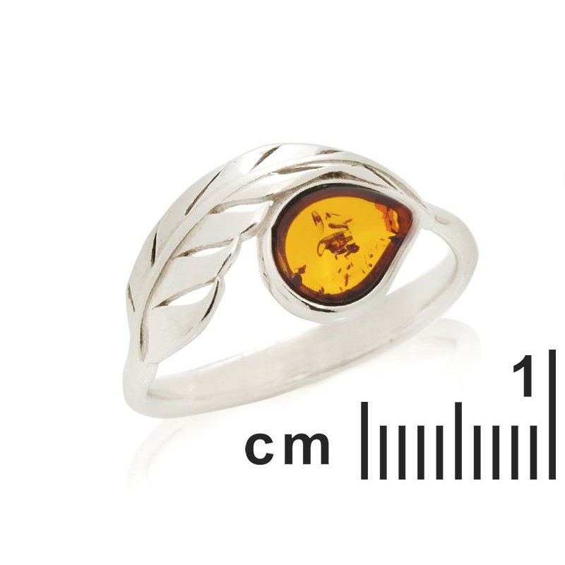 Anello con ambra del Mar Baltico in argento 925 a tono, per portare con te la luce del mare — foto 2