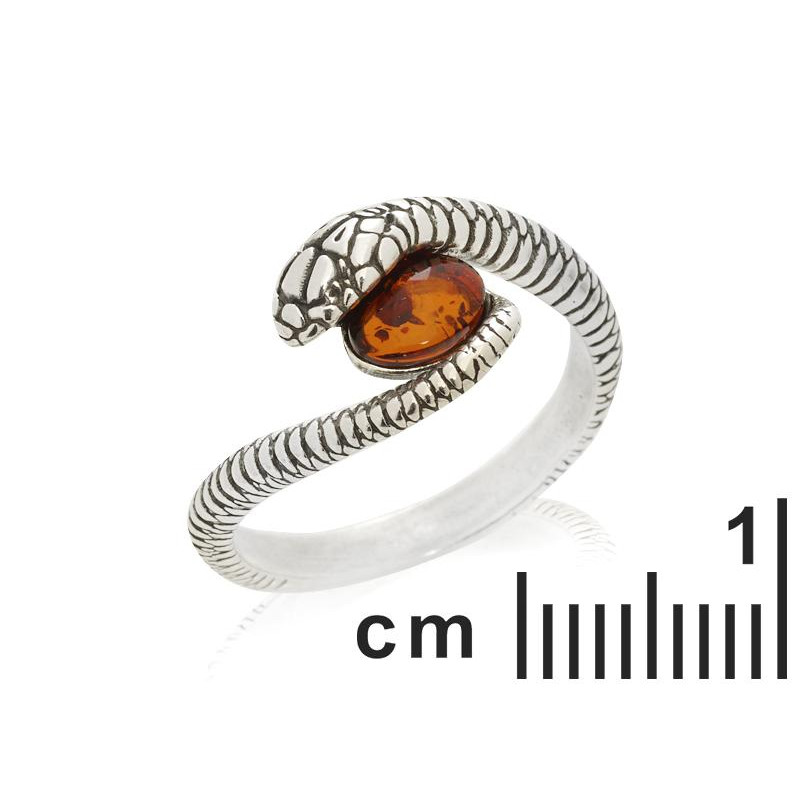 Anello serpente con ambra, per evocare ricordi vakcani — foto 2