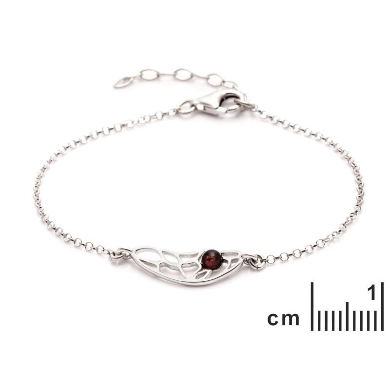Bracciale farfalla ambra cognac, per raccontare storie — foto 2