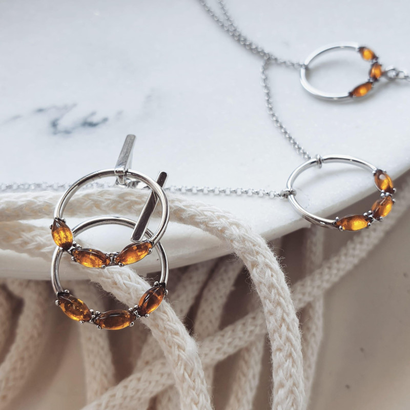 Bracciale tondo ambra cognac, per evocare ricordi dolci — foto 3