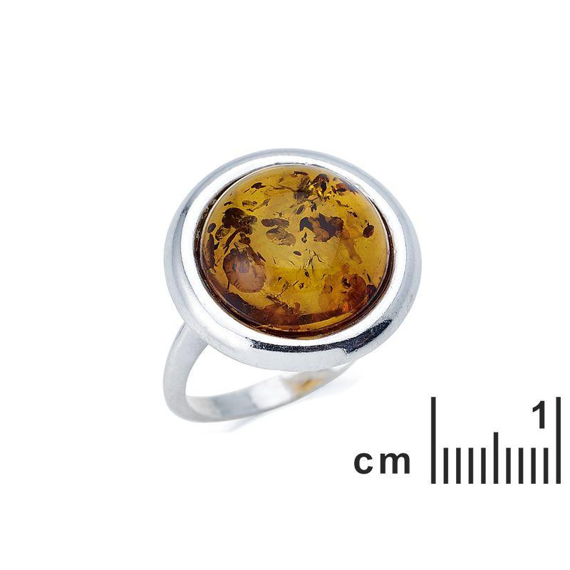 Anello pietra tonda ambra cognac, per portare con te un'intenzione — foto 2