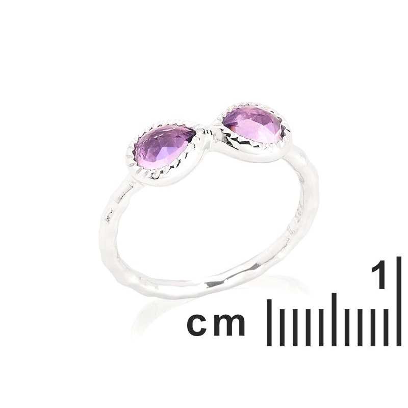 Anello goccia ametista viola, per preservare il tuo ritrovo segreto — foto 2