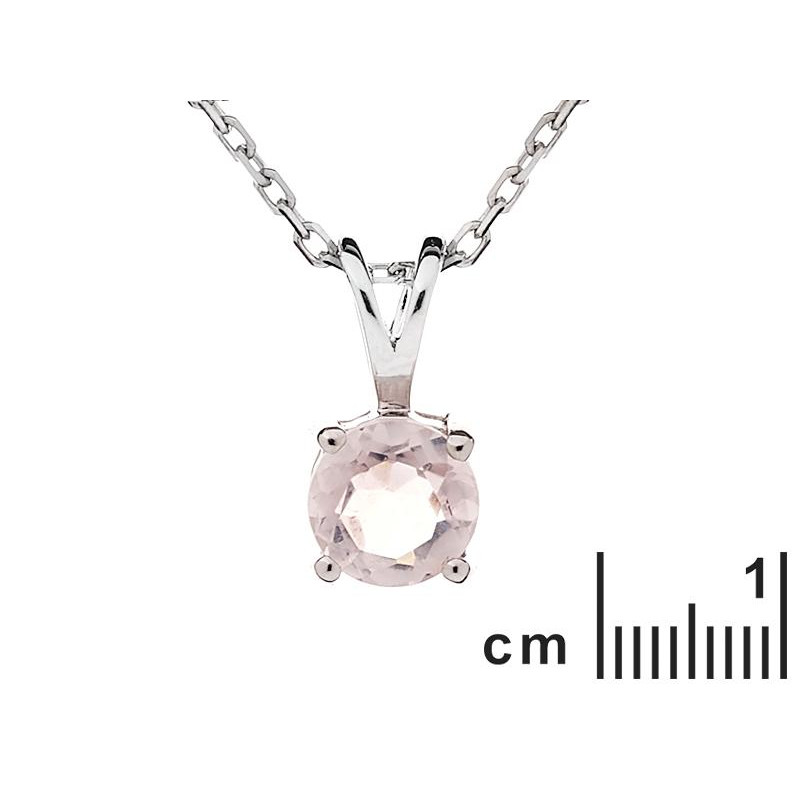Ciondolo tondo con quarzo rosa, per evocare l'amore — foto 2