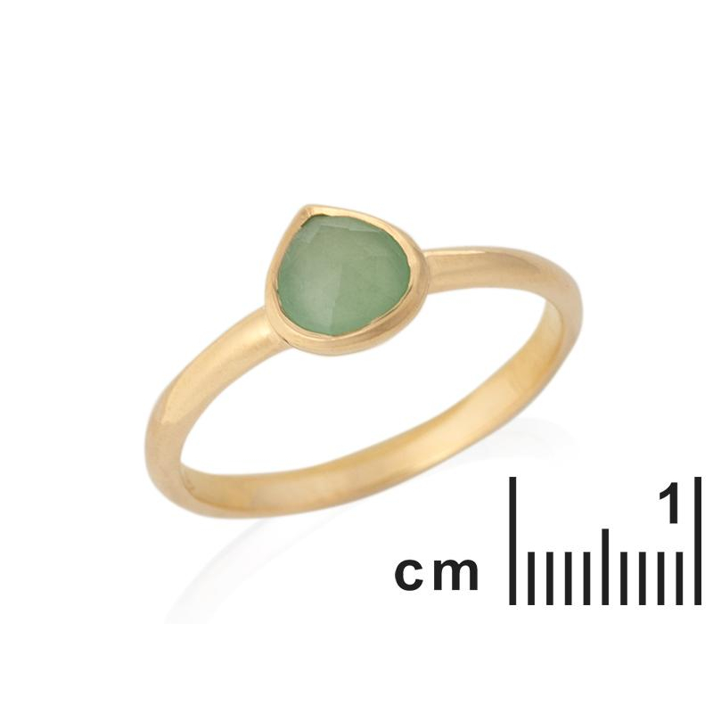 Anello a cuore in avventurina 6 mm placcato oro 925, per custodire l’amore che ti guida — foto 2