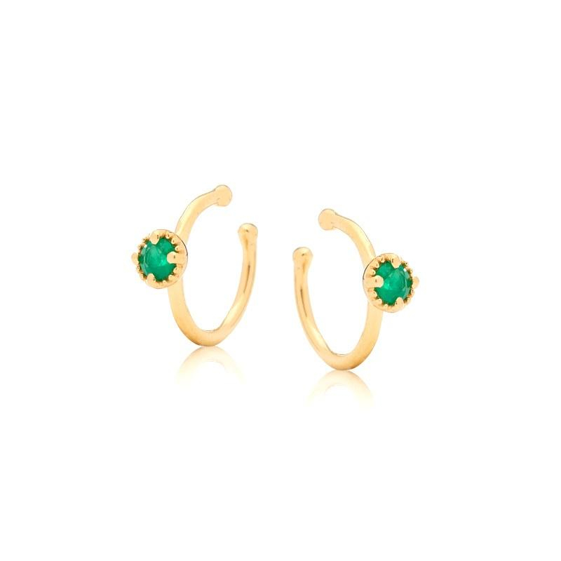 Anello piercing con onice verde, per ricordare la natura — foto 1