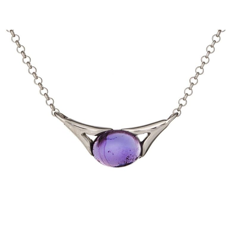 Collana con agata acqua naturale, argento 925 rodiato - Un simbolo di serenità per ogni momento — foto 1